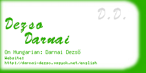 dezso darnai business card